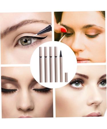 MUSISALY 5pcs Eyeliner Empty Pipe Delineador Mini Lip Gloss Tubes Tweezer Cosmetic Bottle Gel Plastic Golden - Buy Online on SooperMarket.com