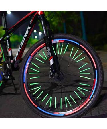 72-Piece Bike Spoke Reflectors Set | 360 Visibility | Easy Assembly Green Bike Accessories - Buy Online on SooperMarket.com