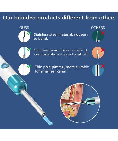 Rocason White Ear Wax Removal Tool Camera - WiFi Connected 1080P HD Otoscope for Kids and Adults - Ear Cleaning Endoscopic Camera for iPhone, iPad, Android Phones - Buy Online on SooperMarket.com