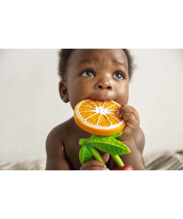 Oli & Carol Clementino Orange Teething Toy - Natural Hevea Rubber for Babies - Buy Online on SooperMarket.com