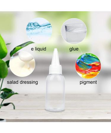1oz Clear Plastic Bottles with Twist Top Cap 12 Pack BPA-Free - Ideal for Hair Oils - Includes 12 Labels - Buy Online on SooperMarket.com