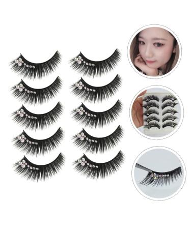 Beavorty 5 Pairs Diamond Eyelashes | Colorful Lash Extensions & Royal Silk False Lashes with Rhinestones | Natural Look Makeup - Buy Online on SooperMarket.com