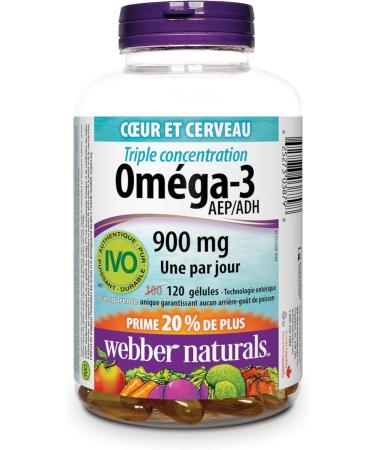 Webber Naturals Glucosamine Chondroitin Double Strength 144 Capsules & Omega-3 900 mg Triple Strength 120 Clear Enteric No Fishy Aftertaste Softgels NUTRITIONAL_SUPPLEMENT + SUPPLEMENT 20-5402 - Buy Online on SooperMarket.com