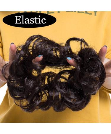 Medium Brown 35g Hair Bun Donut Chignon Scrunchie Updo Hairpiece - Ponytail Extensions - Buy Online on SooperMarket.com