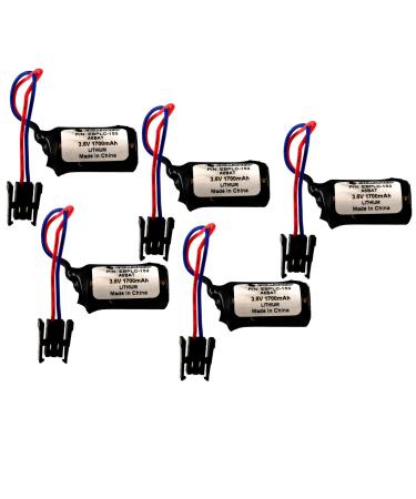 (5-Pack) PLC 3.6V Batteries Replaces BM6970MC LIBAT-H MR-2JS MR-BAT MR-J2 MR-J2A MR-J2S RV-1A RV-2AJ RV-3AL RV-4A RV-5AJ COMP-153 Eternacell B9670MC Hitachi H Series PLCS ER17/33WKP
