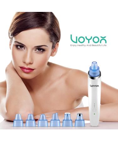 VOYOR Blackhead Remover Pore Vacuum - Electric Face Cleaner with 6 Suction Heads for Acne and Whitehead Removal - Buy Online on SooperMarket.com