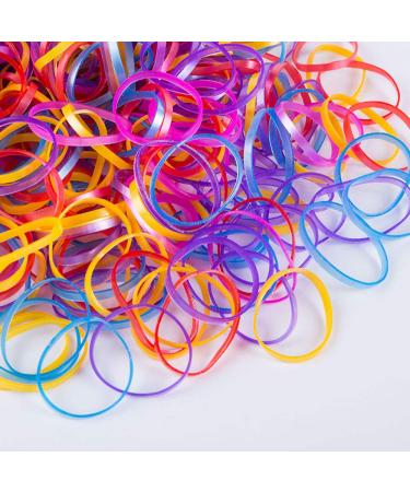 Fontee 400-Piece Multi-Colored Hair Ties for Baby Girls | Elastic Rubber Bands with Pearl Gloss | Perfect for Fine Hair - Buy Online on SooperMarket.com
