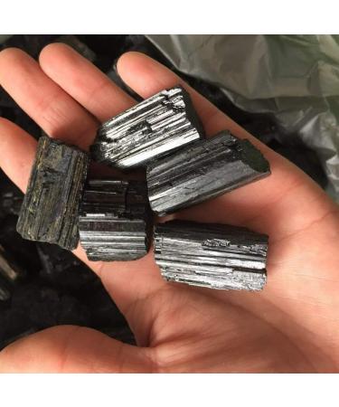 Natural Crystal Rough 5pcs Rough Natural Black Tourmaline Crystal Gemstone raw Crystal Stone - Buy Online on SooperMarket.com