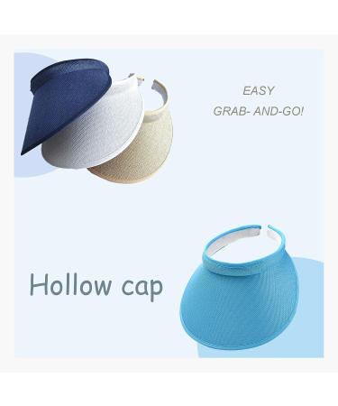 Jecvxor Cloth Covered Slip-On Visor Large Blue - Women's/Men's Sports Sun Visor Hat - Buy Online on SooperMarket.com
