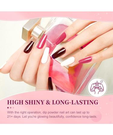 Saviland Dip Powder Liquid Set - 4+4 pcs French Manicure Starter Kit for Salon & DIY Use - Buy Online on SooperMarket.com