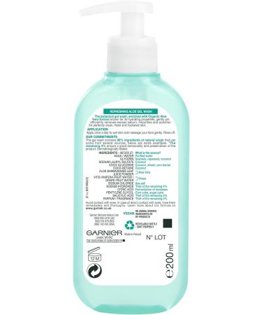 Garnier Natural Aloe Extract Gel Wash Normal Skin 200 ml Packaging may vary  - Buy Online on SooperMarket.com