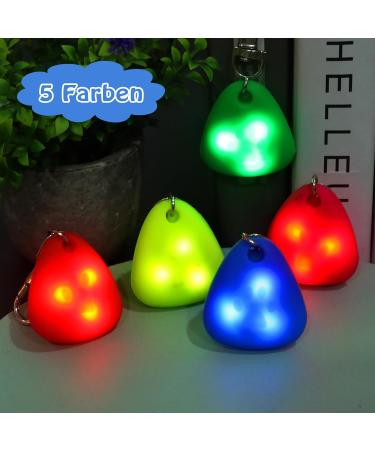 5-Piece Silicone Dog LED Light Keychain | Waterproof Security Pet Lights for Dogs & Cats 3 Flashing Modes - Buy Online on SooperMarket.com