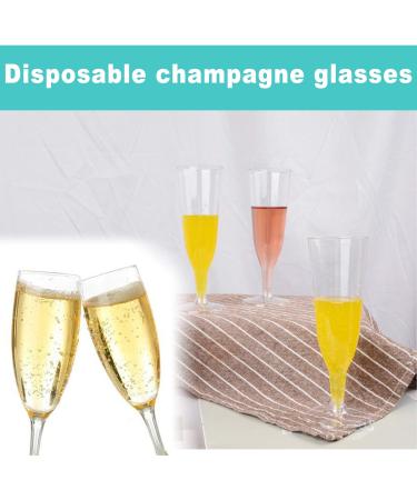 KBG 40 Pack 5 Oz Disposable Plastic Champagne Flutes | Mimosa Bar Glasses | Transparent 30 Pack-2 - Buy Online on SooperMarket.com