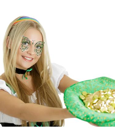 St. Patrick's Day Face Jewels & Gems Set - Glitter Rhinestones & Temporary Tattoos for Rave, Henna & Parties - Buy Online on SooperMarket.com