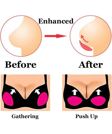 Silicone Chicken Cutlets Bra Inserts - Clear Push Up Pads for Summer Bikini - Bust Enhancers & Firming Padding - Buy Online on SooperMarket.com