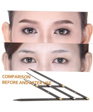 Anneome 1pc Second Generation Scale Calipers Eyebrow Measuring Rulers Makeup Set Stainless Steel 25x5x0.6cm Black - Buy Online on SooperMarket.com