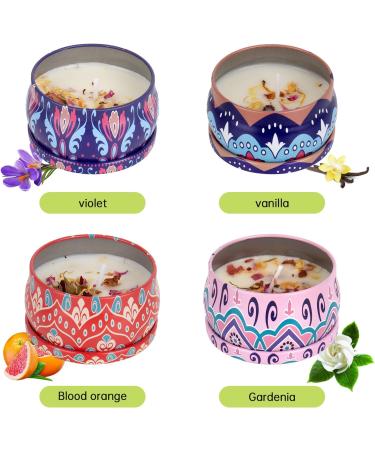 XTDMJ Fragrance Candles Gift Set - 4 Natural Soy Wax Aromatherapy Candles for Stress Relief & Relaxation | Ideal for Christmas Birthdays Baths & Yoga - Buy Online on SooperMarket.com