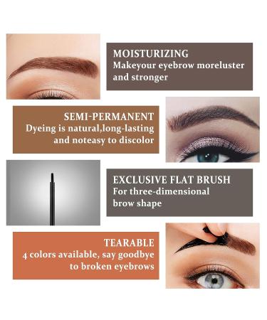 Peel Off Tattoo Eyebrow Gel - Natural & Waterproof Eye Brow Makeup (Brown) - Buy Online on SooperMarket.com