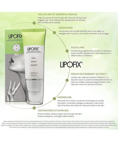 Lipofix Neck Firming Cream - 1.7 oz - Anti-Aging, Tightens Double Chin, Firms Sagging Skin - Buy Online on SooperMarket.com