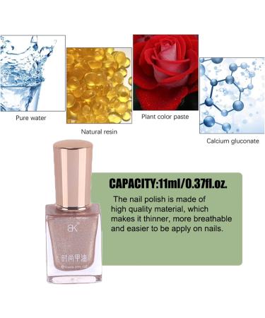 Glitter Nail Polish - Champagne Gold Nail Varnish Quick Dry Nail Polish Long Lasting Glitter Nail Varnish Gel No Need Baking Nail Polishes for Women Girls DIY Home Manicure Polish Nails (11ML) - Buy Online on SooperMarket.com