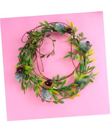 HAPINARY Pine Cone Garland Bridal Flower Headband Garland Crown Headpiece Xmas Leaves Wreath Pine Cone Headband Pine Cone Crown Holiday Rattan Wreat Seaside Resort Hair Christmas Flower - Buy Online on SooperMarket.com