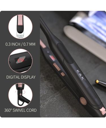Buy K&K Mini Smooth Iron - Professional Hair Styling Tool for Short Hair Beards & Ponies | Fast Heating Adjustable Temp Titan Low Iron - Buy Online on SooperMarket.com