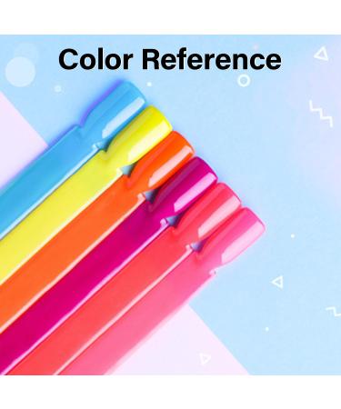 AIMEILI Neon Gel Nail Polish 6 Colours Red Yellow Summer Gel Polish Set UV LED Fluorescent Nail Salon Set Gel Nail Varnish Manicure - Long Lasting & Easy to Apply 10ml - Kit 11 KIT6-11 1.67 ml (Pack of 6) - Buy Online on SooperMarket.com