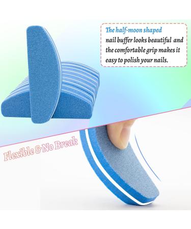 20 Pcs Double Sided Nail Buffers 100/180 Grit Blocks for Natural Gel Acrylic Nails - Durable and Portable Manicure Tools (Blue) - Buy Online on SooperMarket.com