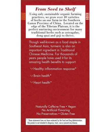 Buy Bravo Teas & Herbs Turmeric Tea - Caffeine Free, 20 Bags | Premium Herbal Blend - Buy Online on SooperMarket.com