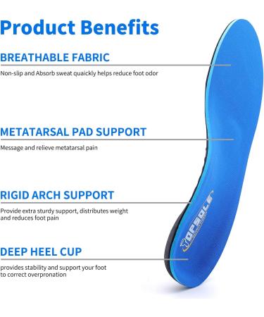 TOPSOLE Orthotic Insoles for Plantar Fasciitis and Arch Support - UK-8-27cm Blue 228 - Buy Online on SooperMarket.com