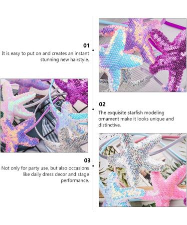 Minkissy Seestern Headband Set - 8pcs Sequin Mussel Marine Animal Hair Bands for Mermaid Cosplay & Girls' Birthday Gifts - Buy Online on SooperMarket.com