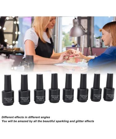 Holographic Nail Polish Reflective Manicure 8 Colors Holographic Nail Polish for Salon DIY - Buy Online on SooperMarket.com