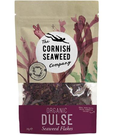 Flaked Organic Dulse Flakes. 40g by The Cornish Seaweed Company