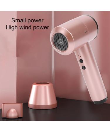 Travel Hair Dryer - Cordless Fast Drying Blow Dryer with 6 Speed Adjustment | Portable Rose Gold Hairdryer for Home & Camping (US Plug - Buy Online on SooperMarket.com