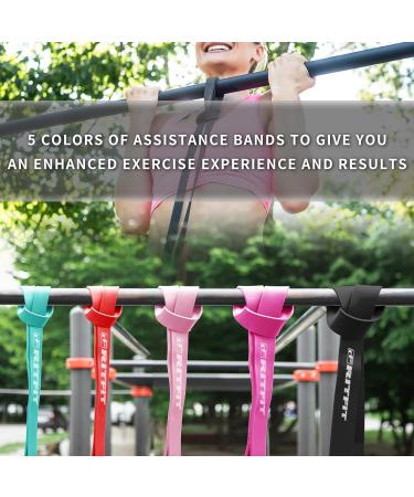 RitFit Pull Up Assist Band - Premium Resistance Band for Pull Up Assistance & Resistance Training | #9 Pink (20-60 lbs) - Perfect for Stretching & Powerlifting - Buy Online on SooperMarket.com