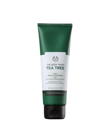 The Body Shop Tea Tree 3-in-1 Wash.Scrub.Mask for Unisex - 4.2 oz Mask