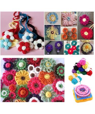 8pcs Frame Loom Kit with 4 Pom Pom Maker & Knitting Wool - Round/Square Looms Craft Kit - Instructions Included - Buy Online on SooperMarket.com