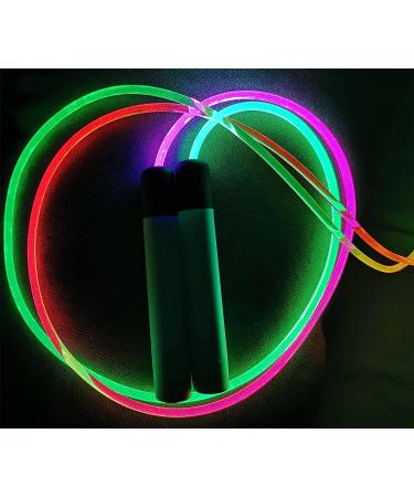 Glowing LED Jump Rope for Kids and Adults - Adjustable Colorful Light-Up Skipping Rope for Indoor and Outdoor Fitness Activities - Buy Online on SooperMarket.com
