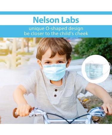 SKYPRO 50PCS 3-Ply Kids Disposable Face Masks - ASTM Level 1 Protective PPE - Light Blue - Buy Online on SooperMarket.com