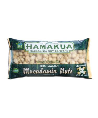 Hamakua Macadamia Nuts - Large Hawaiian Grown Dry Roasted Macadamias (1.25 lb) - Natural Eco-Friendly Baking Nuts - Pack of 1 - Buy Online on SooperMarket.com