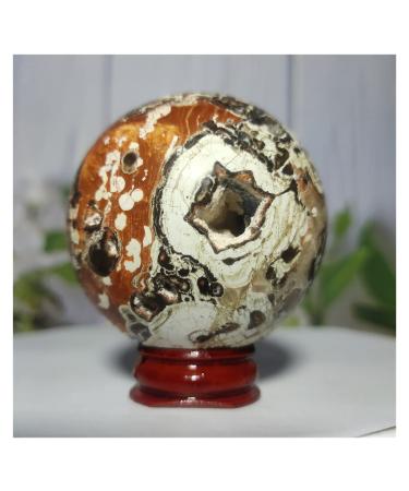 Natural Crystal Rough Natural Sphere Natural Quartz Crystal Money Agate Ball Specimen Gemstone Reiki Stones Home Decoration 1pc (Color : 280-290g)