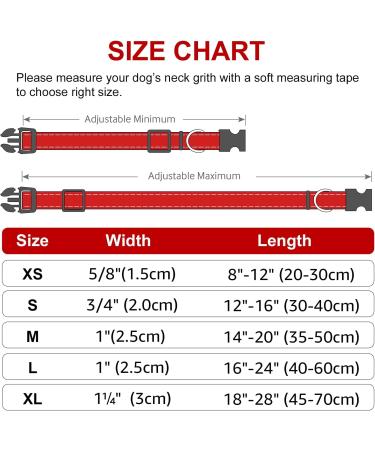 Shop Joytale Reflective Dog Collar for Medium Dogs - Red Size M | Durable & Adjustable - Buy Online on SooperMarket.com
