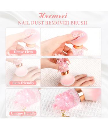 Buy Nail Dust Brush for Acrylic Nails | Soft Kabuki Nail Art Cleaner | Perfect for Makeup & Manicure - Pink & White - Buy Online on SooperMarket.com