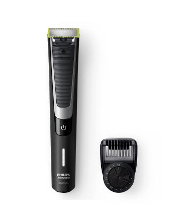 Philips Norelco Oneblade Pro Hybrid Electric Trimmer and Shaver, Black, QP6510/70