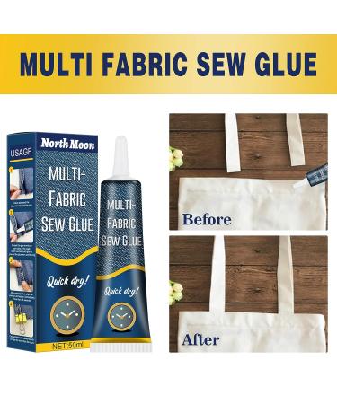 Fabric Repair Glue - Fast Dry Adhesive for Jeans, Pants, Denim, Leather - Washable & Clear - Sewing and Printing - Buy Online on SooperMarket.com