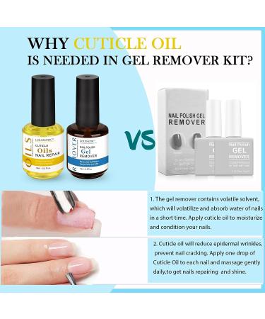 Louinstic Gel Nail Polish Remover with Cuticle Oil - Quick 3-5 mins Removal | Gel Nail Polish Remover - Buy Online on SooperMarket.com
