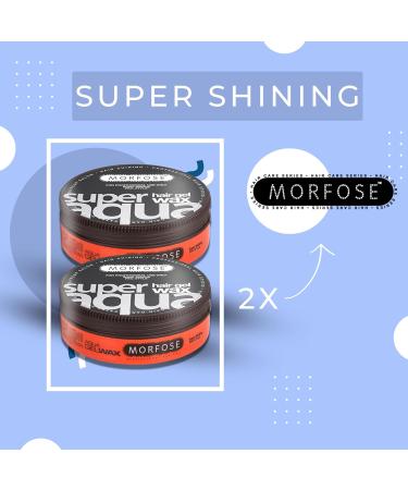 Morfose Hair Gel Wax (175 ml) - Super Aqua | Buy 2-Pack for Strong Hold & Shine - International Shipping Available - Buy Online on SooperMarket.com