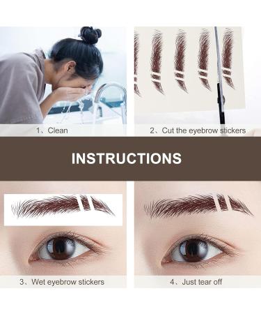 Baluue 48 Pcs Eyebrow Stickers Eyebrow Decals for Women Brow Shaper Instant Transfer Eyebrows Hair Soy Ink - Buy Online on SooperMarket.com