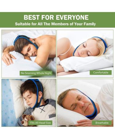 Anti Snore Chin Strap | Stop Snoring Devices for Men and Women | Adjustable & Breathable Head Band for Better Sleep - Buy Online on SooperMarket.com
