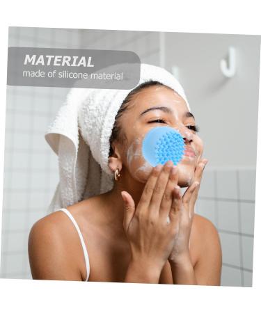 Healeved Face Pore Handheld Brush Facial Brush Silicone Bristles Face Cleaning 11.20X5.10X3.50CM Blue - Buy Online on SooperMarket.com